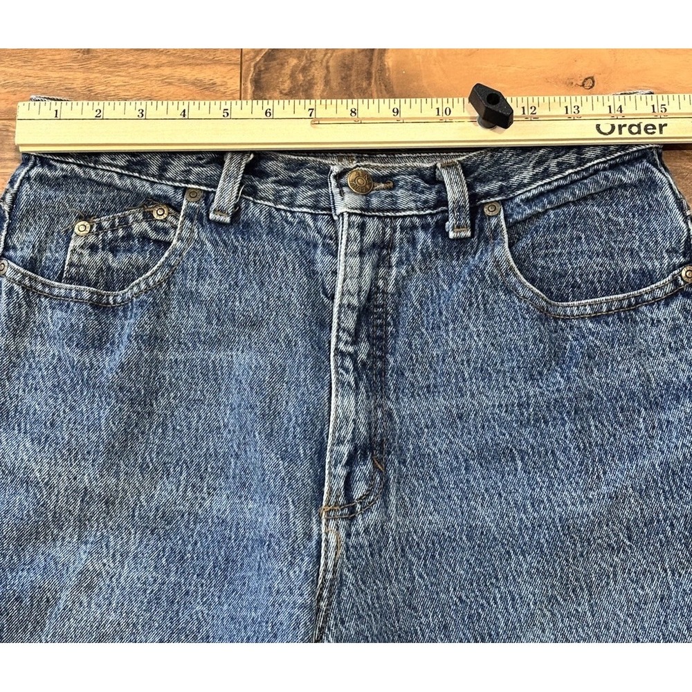 ZENA 30x28.5 13 High Waisted Mom Jeans Cotton Relaxed Tapered Leg 80s Retro - Picture 6 of 10